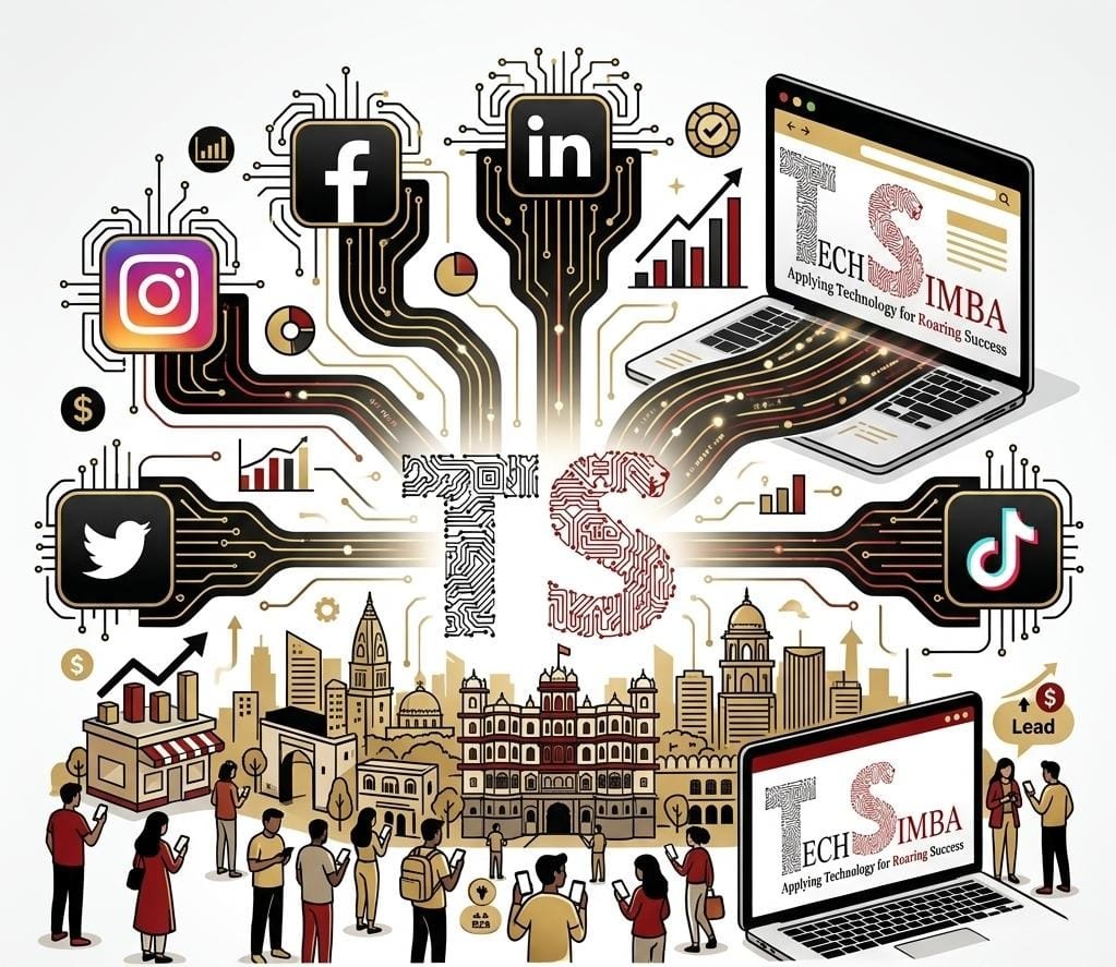 AI-powered Social Media Marketing Services in Indore connecting businesses with Facebook, Instagram, LinkedIn, X, YouTube, and other digital platforms for brand growth.